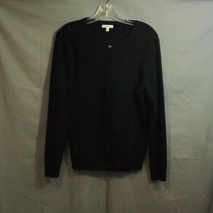 CROFT AND BARROW woman’s black cardigan EUC  sz M  black